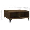 vidaXL Table basse ch&ecirc;ne marron 60x60x30 cm bois d'ing&eacute;nierie