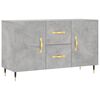 vidaXL Buffet gris béton 100x36x60 cm bois d'ingénierie