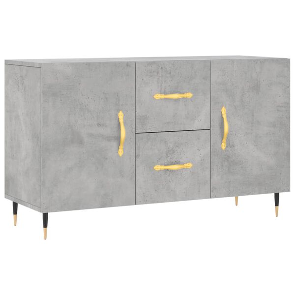 vidaXL Buffet gris béton 100x36x60 cm bois d'ingénierie