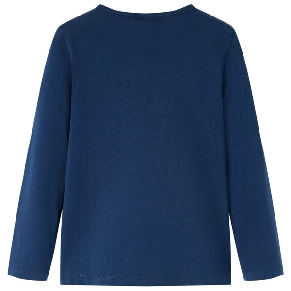 T-shirt enfants manches longues bleu marine 116