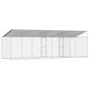 vidaXL Cage pour chien avec toit Argent&eacute; 800 x 200 x 258 cm