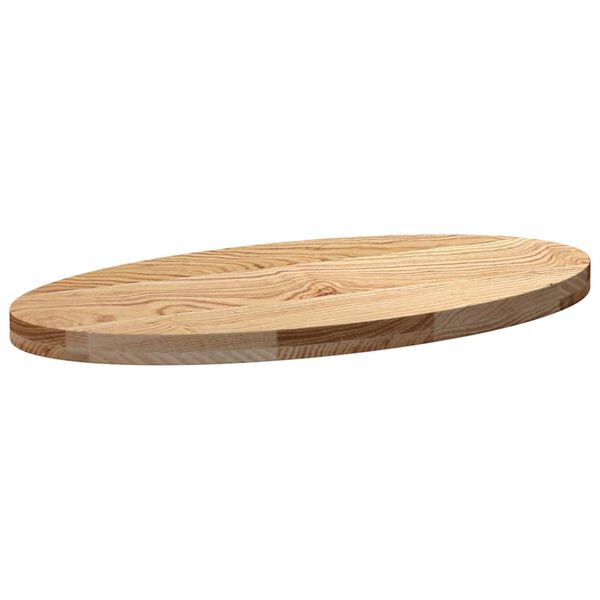 vidaXL Dessus de table 80x40x4 cm bois de chêne massif ovale