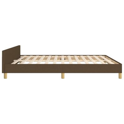 vidaXL Cadre de lit sans matelas marron foncé 180x200 cm tissu