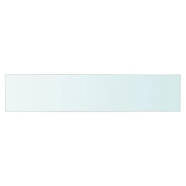 vidaXL Panneaux d'&eacute;tag&egrave;re 2 pcs Verre Transparent 70x15 cm