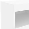 vidaXL Tables de chevet avec lumi&egrave;res LED 2 pcs blanc 50x40x45 cm