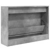 vidaXL Armoire &agrave; chaussures gris b&eacute;ton 80x21x57 cm bois d'ing&eacute;nierie