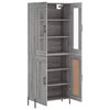 vidaXL Buffet haut Sonoma gris 69,5x34x180 cm Bois d'ing&eacute;nierie