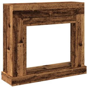 VidaXL Cadre de chemin&eacute;e vieux bois 100x30x87,5 cm bois d'ing&eacute;nierie