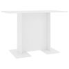 vidaXL Table de salle &agrave; manger Blanc 110 x 60 x 75 cm Bois ing&eacute;nierie