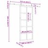 vidaXL Porte coulissante Marron 100 x 208 cm Bois de pin massif