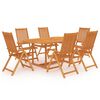 vidaXL Ensemble &agrave; manger de jardin 7 pcs Bois de teck massif