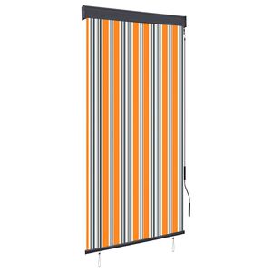 vidaXL Store roulant d'ext&eacute;rieur 80x250 cm Jaune et bleu