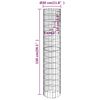 vidaXL Lit surélevé à gabion circulaire 3pcs Acier galvanisé Ø30x150cm