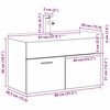 vidaXL Cabinet de salle de bain Ch&ecirc;ne noir 80 x 38,5 x 46 cm