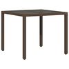 vidaXL Ensemble &agrave; manger de jardin et coussins 5pcs marron rotin verre