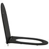 vidaXL Siège de Toilette à Libération Rapide Noir 44 x 36.4 x 3.4 cm