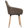 vidaXL Chaises &agrave; manger lot de 2 marron tissu