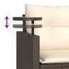 vidaXL Salon de jardin avec coussins 3 pcs marron r&eacute;sine tress&eacute;e