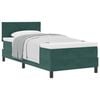 vidaXL Lit &agrave; ressorts avec matelas Vert fonc&eacute; 90 x 200 cm Velours