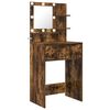 vidaXL Tables de maquillage pour chambre Ch&ecirc;ne fum&eacute; 80 x 39,6 x 135 cm