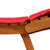 vidaXL Chaise longue 2 pcs Rouge 184 x 55 x 64cm Bois d'acacia massif