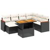 vidaXL Salon de jardin 8 pcs avec coussins noir r&eacute;sine tress&eacute;e