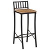 vidaXL Ensemble de bar 7 pcs bois de manguier brut massif et m&eacute;tal