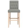 vidaXL Chaises de bar lot de 2 bois massif d'h&eacute;v&eacute;a et tissu