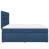vidaXL Sommier &agrave; lattes de lit avec matelas Bleu 180x200 cm Tissu