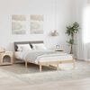 vidaXL Cadre de lit Marron et taupe 120 x 200 cm Bois massif en pin