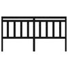 vidaXL T&ecirc;te de lit Noir 186x4x100 cm Bois massif de pin