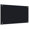 vidaXL Dosserets de cuisine 2 pcs noir 70x50 cm verre tremp&eacute;