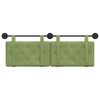 vidaXL T&ecirc;te de lit suspendue Vert clair 130 x 55 x 5 cm Velours