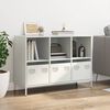 vidaXL Buffet blanc 101,5x39x73,5 cm acier lamin&eacute; &agrave; froid