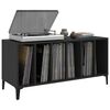 vidaXL Armoire &agrave; disques noir 100x38x48 cm bois d'ing&eacute;nierie