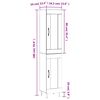 vidaXL Buffet haut Noir 34,5x34x180 cm Bois d'ing&eacute;nierie