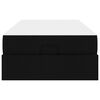 vidaXL Cadre de lit avec matelas avec matelas 2 pcs Noir tissu