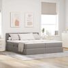 vidaXL Lit avec des lumi&egrave;res &agrave; LED Taupe 180 x 200 cm tissu