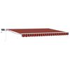 vidaXL Cadre de store manuel avec LEDs Orange, Noir et Blanc 4 &times; 3,5 m