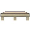 vidaXL Cadre de lit sans matelas ch&ecirc;ne sonoma 120x200 cm
