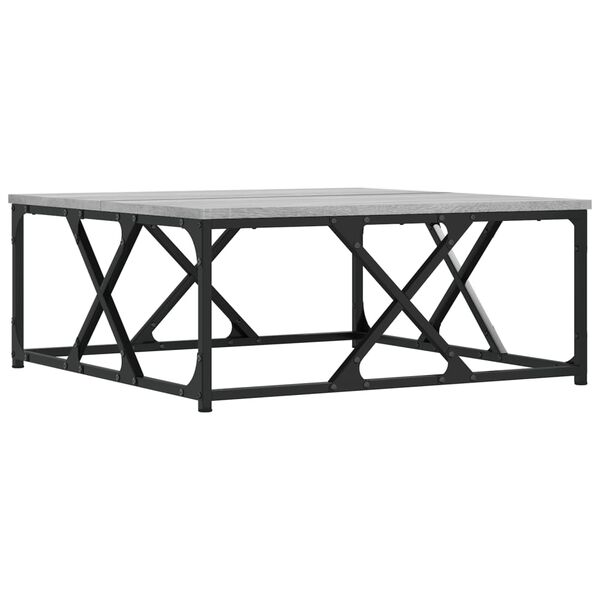 vidaXL Table basse sonoma gris 70x70x30 cm bois d'ing&eacute;nierie
