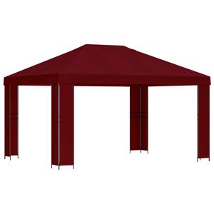 vidaXL Pavillon 4 &times; 3 m Bordeaux Polyester et Acier 190