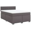 vidaXL Sommier &agrave; lattes de lit avec matelas Gris 160x200 cm Similicuir