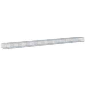 vidaXL Panier gabion avec couvercle 1100x100x50 cm fer galvanis&eacute;