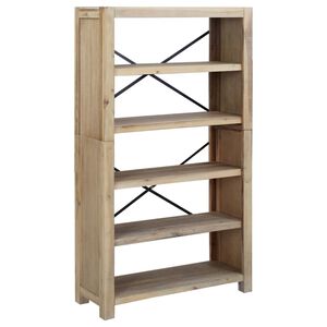 vidaXL Biblioth&egrave;que 5 niveaux 80x30x140 cm Bois solide d'acacia