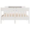 vidaXL Lit biblioth&egrave;que sans matelas blanc 160x200 cm bois pin massif