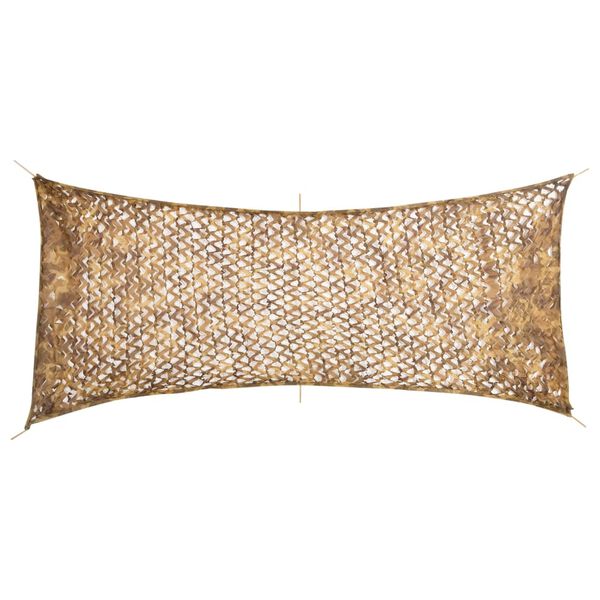 vidaXL Filet de camouflage avec sac de rangement 409x206 cm sable