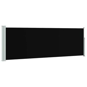 vidaXL Auvent lat&eacute;ral r&eacute;tractable de patio 100x314 cm Noir