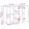 vidaXL Buffet Ch&ecirc;ne noir 90 x 34 x 80 cm Bois d'ing&eacute;nierie