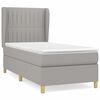 vidaXL Sommier &agrave; lattes de lit et matelas Gris clair 90x190 cm Tissu